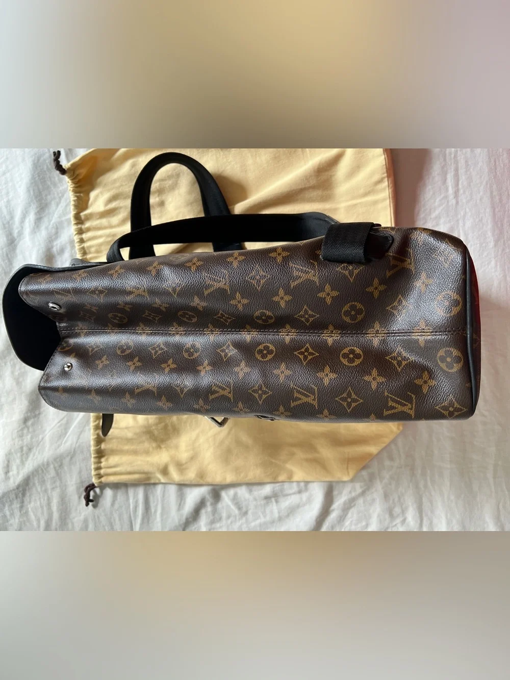 Authentic LOUIS VUITTON Monogram Macassar Palk Backpack